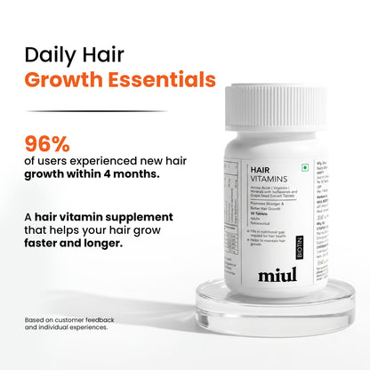 Hair Vitamin Supplements for Re-Growth | FSSAI Approved | Vegan Friendly
