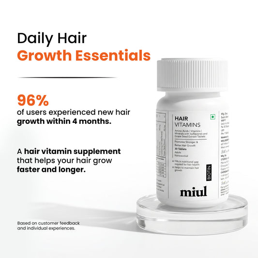Hair Vitamin Supplements for Re-Growth | FSSAI Approved | Vegan Friendly