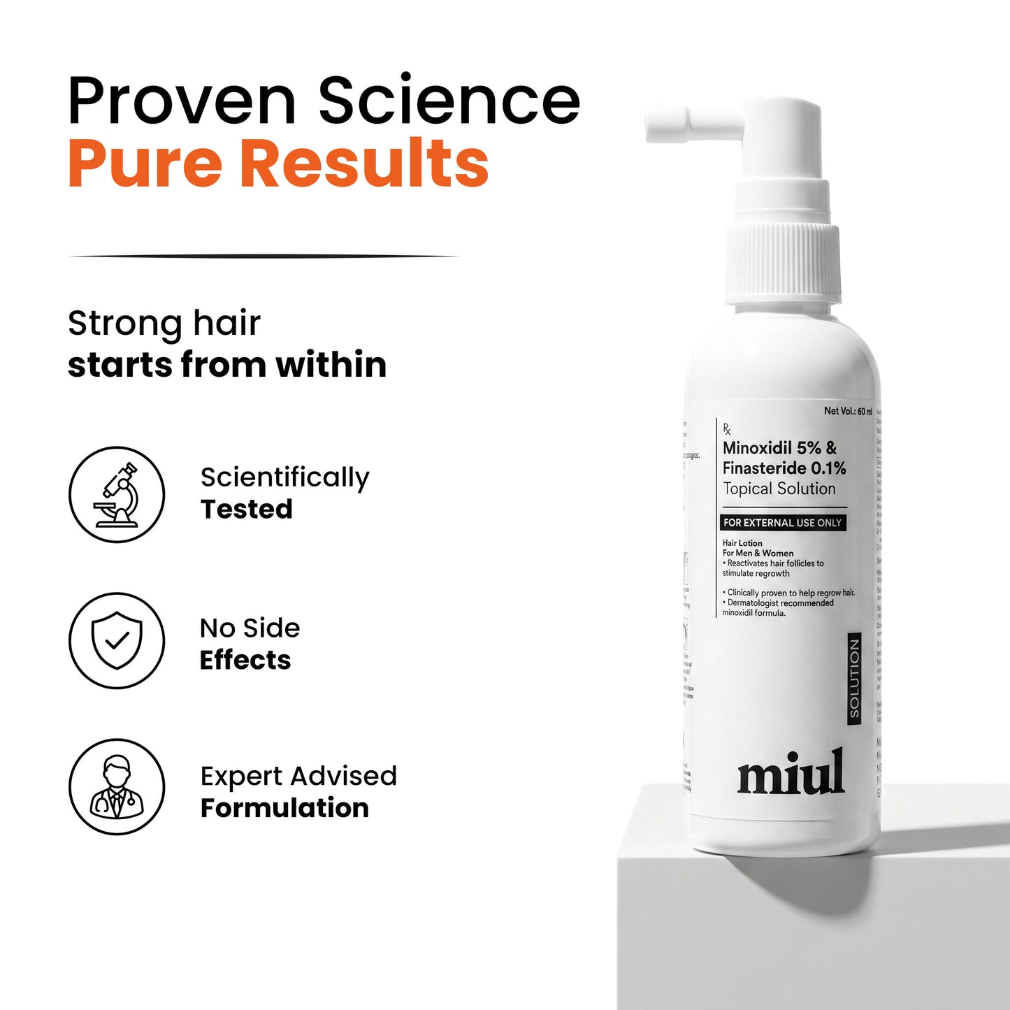Hair Growth Topical Solution | Scientifically Tested | 60ml