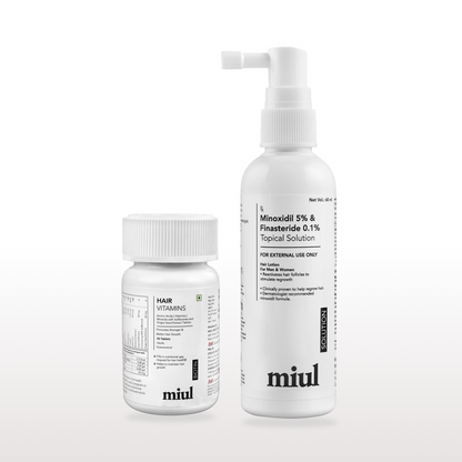 Hair Growth Topical Solution and Vitamin Supplements | Scientifically Tested | Vegan Friendly