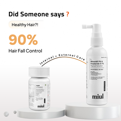 Hair Growth Topical Solution and Vitamin Supplements | Scientifically Tested | Vegan Friendly