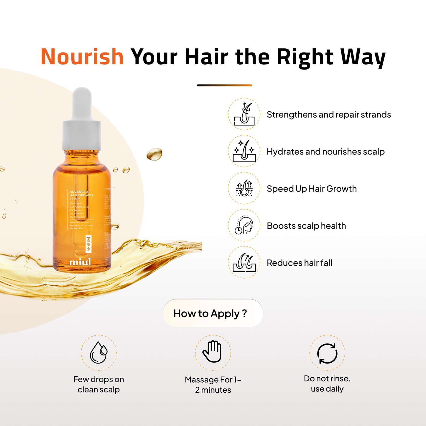 Hair Regrowth Solution Kit | Paraben Free | No Artificial Dyes