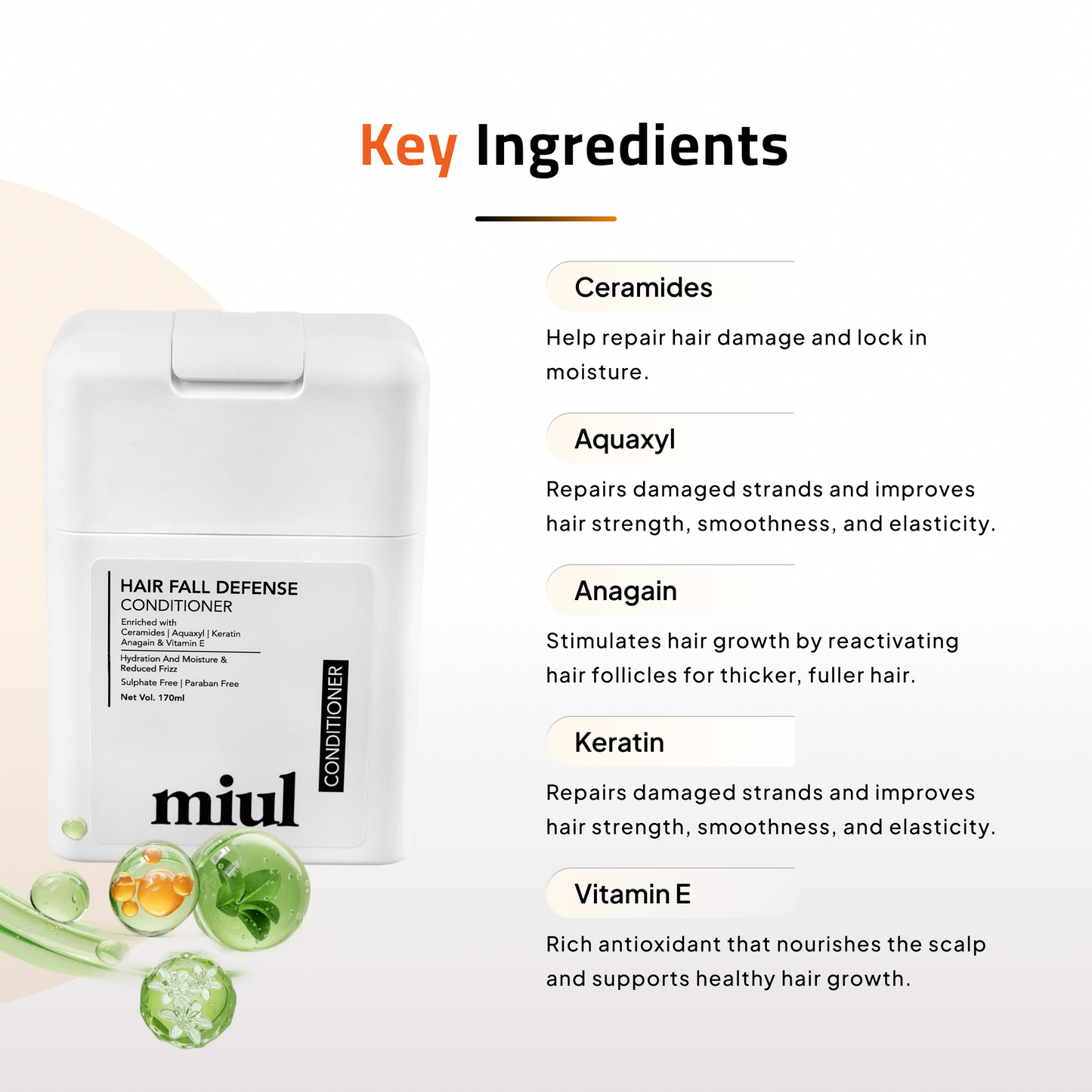 Advanced Hair Fall Defence Conditioner | Sulphate Free | 170 ml