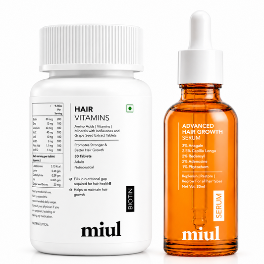 Advanced Hair Growth Serum and Vitamin Supplements | Clinically Tested | Vegan